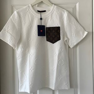 LV White Cotton T-Shirt